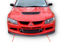 Carbon Fibre Front Bumper Lip for Mitsubishi Lancer EVO 8 / MR (2003 - 2005) - Spoilers and Bodykits Australia