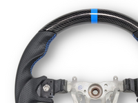 Carbon Fibre & Leather Steering Wheel with Blue Centre Line & Stitching for Subaru Impreza G3 / WRX STI / RX (2008 - 2013) - Spoilers and Bodykits Australia