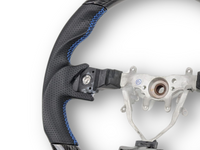 Carbon Fibre & Leather Steering Wheel with Blue Centre Line & Stitching for Subaru Impreza G3 / WRX STI / RX (2008 - 2013) - Spoilers and Bodykits Australia