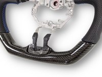 Carbon Fibre & Leather Steering Wheel with Blue Centre Line & Stitching for Toyota 86 / Subaru BRZ (2012 - 2016) - Spoilers and Bodykits Australia