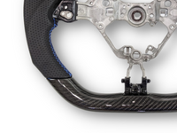 Carbon Fibre & Leather Steering Wheel with Blue Centre Line & Stitching for Toyota 86 / Subaru BRZ (2017 - 2023+) - Spoilers and Bodykits Australia