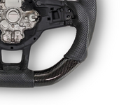 Carbon Fibre & Leather Steering Wheel with Red Centre Line & Black Stitching for Volkswagen Golf 7 / MK7 / 7.5 R / GTI (2014 - 2019) - Spoilers and Bodykits Australia