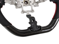 Carbon Fibre & Leather Steering Wheel with Red Centre Line & Stitching for Mazda MX5 NC (2005 - 2013) - Spoilers and Bodykits Australia
