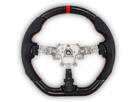 Carbon Fibre & Leather Steering Wheel with Red Centre Line & Stitching for Mazda MX5 NC (2005 - 2013) - Spoilers and Bodykits Australia
