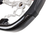 Carbon Fibre & Leather Steering Wheel with Red Centre Line & Stitching for Nissan 370Z (2008 Onwards) - Spoilers and Bodykits Australia