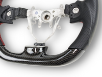 Carbon Fibre & Leather Steering Wheel with Red Centre Line & Stitching for Subaru Impreza G3 / WRX STI / RX (2008 - 2013) - Spoilers and Bodykits Australia