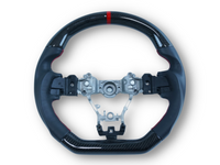 Carbon Fibre & Leather Steering Wheel with Red Centre Line & Stitching for Subaru WRX STI / Levorg (2015 - 2021) - Spoilers and Bodykits Australia