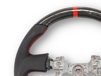 Carbon Fibre & Leather Steering Wheel with Red Centre Line & Stitching for Toyota 86 / Subaru BRZ (2012 - 2016) - Spoilers and Bodykits Australia