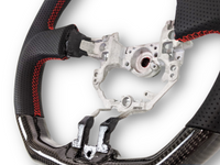 Carbon Fibre & Leather Steering Wheel with Red Centre Line & Stitching for Toyota 86 / Subaru BRZ (2012 - 2016) - Spoilers and Bodykits Australia