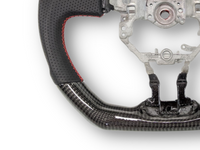 Carbon Fibre & Leather Steering Wheel with Red Centre Line & Stitching for Toyota 86 / Subaru BRZ (2012 - 2016) - Spoilers and Bodykits Australia