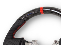 Carbon Fibre & Leather Steering Wheel with Red Centre Line & Stitching for Toyota 86 / Subaru BRZ (2012 - 2016) - Spoilers and Bodykits Australia