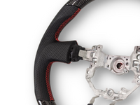 Carbon Fibre & Leather Steering Wheel with Red Centre Line & Stitching for Toyota 86 / Subaru BRZ (2012 - 2016) - Spoilers and Bodykits Australia