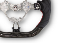 Carbon Fibre & Leather Steering Wheel with Red Centre Line & Stitching for Toyota 86 / Subaru BRZ (2017 - 2021) - Spoilers and Bodykits Australia