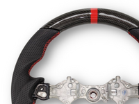 Carbon Fibre & Leather Steering Wheel with Red Centre Line & Stitching for Toyota 86 / Subaru BRZ (2017 - 2021) - Spoilers and Bodykits Australia