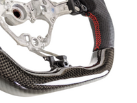 Carbon Fibre & Leather Steering Wheel with Red Centre Line & Stitching for Toyota 86 / Subaru BRZ (2017 - 2021) - Spoilers and Bodykits Australia