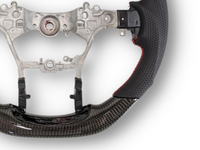 Carbon Fibre & Leather Steering Wheel with Red Centre Line & Stitching for Toyota Hilux Revo SR (2015 - 2022) - Spoilers and Bodykits Australia