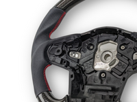 Carbon Fibre & Leather Steering Wheel with Red Centre Line & Stitching for Toyota Supra MK5 GR A90 / A91 GT / GTS (2019 - 2024) - Spoilers and Bodykits Australia