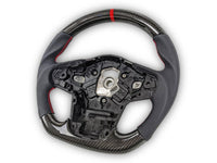 Carbon Fibre & Leather Steering Wheel with Red Centre Line & Stitching for Toyota Supra MK5 GR A90 / A91 GT / GTS (2019 - 2024) - Spoilers and Bodykits Australia