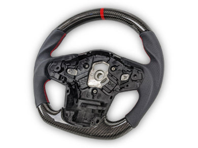 Carbon Fibre & Leather Steering Wheel with Red Centre Line & Stitching for Toyota Supra MK5 GR A90 / A91 GT / GTS (2019 - 2024) - Spoilers and Bodykits Australia