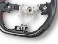 Carbon Fibre & Leather Steering Wheel with Red Stitching for Subaru Impreza G3 / WRX STI / RX (2008 - 2013) - Spoilers and Bodykits Australia