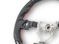 Carbon Fibre & Leather Steering Wheel with Red Stitching for Subaru Impreza G3 / WRX STI / RX (2008 - 2013) - Spoilers and Bodykits Australia