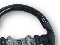Carbon Fibre & Leather Steering Wheel with Red Stitching for Subaru WRX STI / Levorg (2015 - 2021) - Spoilers and Bodykits Australia