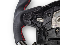 Carbon Fibre & Leather Steering Wheel with Red Stitching for Toyota Supra MK5 GR A90 / A91 GT / GTS (2019 - 2024) - Spoilers and Bodykits Australia