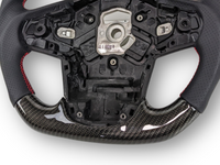 Carbon Fibre & Leather Steering Wheel with Red Stitching for Toyota Supra MK5 GR A90 / A91 GT / GTS (2019 - 2024) - Spoilers and Bodykits Australia