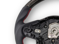 Carbon Fibre & Leather Steering Wheel with Red Stitching for Toyota Supra MK5 GR A90 / A91 GT / GTS (2019 - 2024) - Spoilers and Bodykits Australia