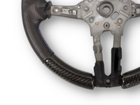 Carbon Fibre & Leather Steering Wheel with Red/Blue Stitching for BMW M3 F80 / M4 F82 / F83 (2012 - 2019) - Spoilers and Bodykits Australia