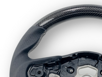 Carbon Fibre & Leather Steering Wheel with White Stitching for Toyota Supra MK5 GR A90 / A91 GT / GTS (2019 - 2024) - Spoilers and Bodykits Australia