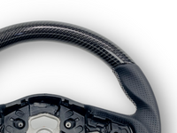 Carbon Fibre & Leather Steering Wheel with White Stitching for Toyota Supra MK5 GR A90 / A91 GT / GTS (2019 - 2024) - Spoilers and Bodykits Australia
