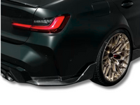 Carbon Fibre Rear Bumper Side Splitters for BMW M3 G80 - Pair (2021 - 2024) - Spoilers And Bodykits Australia