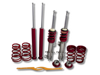 Coilover Lowering Kit for Fiat Punto 199 Grande / EVO / Abarth - Adjustable - Red (2005 Onwards)-Spoilers and Bodykits Australia