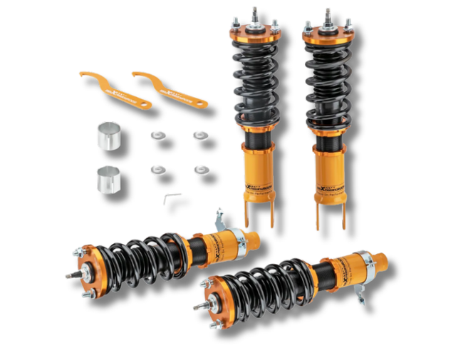 Coilover Lowering Kit for Honda Civic / CRX EE / EF / EC - 24-Way Adjustable (1988 - 1991)-Spoilers and Bodykits Australia