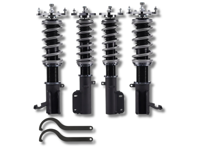 Coilover Lowering Kit for Toyota Corolla E90 / E100 - 24-Way Adjustable (1991 - 1998)-Spoilers and Bodykits Australia
