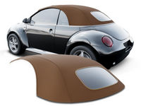 Convertible Soft Top with Plastic Window for Volkswagen Beetle - Tan (2003 - 2010) - Spoilers and Bodykits Australia