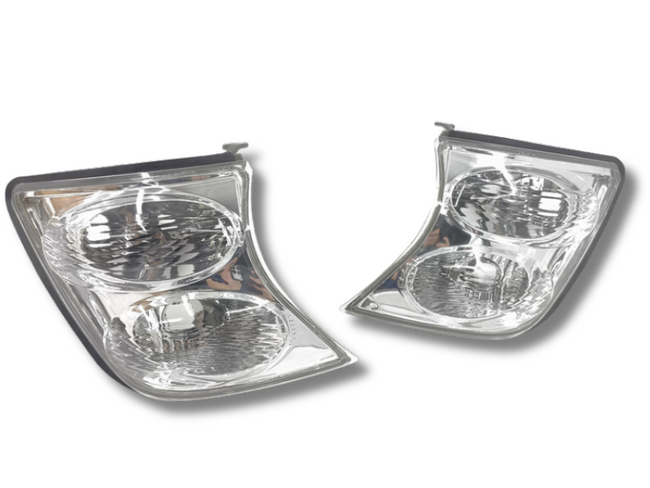 Corner Indicator Park Lights for Nissan Patrol GU Y61 Series 2 - Chrome - Pair (2001 - 2007)-Spoilers and Bodykits Australia
