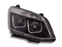 DRL LED HALO Projector Head Lights for Isuzu D-MAX - Black (2012 - 2016 Models) - Spoilers and Bodykits Australia