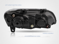 DRL LED Head Lights for VE Holden Commodore Series 1 & 2 with Sequential Indicators - Black - Spoilers And Bodykits Australia