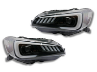 DRL LED Projector Head Lights with Sequential Indicators & White DRL for Subaru Levorg / WRX / STI (2014 - 2017) - Spoilers And Bodykits Australia