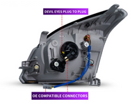 DRL LED Projector Head Lights with Sequential Indicators for 120 Series Toyota Prado (2003 - 2009 Models) - Spoilers And Bodykits Australia