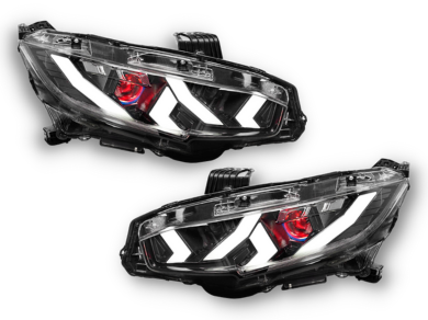DRL LED Projector Head Lights with Sequential Indicators for Honda Civic (2016 - 2021 Models) - Spoilers And Bodykits Australia