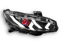 DRL LED Projector Head Lights with Sequential Indicators for Honda Civic (2016 - 2021 Models) - Spoilers And Bodykits Australia
