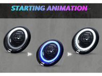 DRL LED Projector Head Lights with Sequential Indicators for Mini Cooper R50  R52  R53 (2001 - 2007) - Spoilers And Bodykits Australia