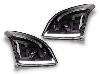 DRL LED Twin Projector Head Lights with Sequential Indicators for 120 Series Toyota Prado (2003 - 2009 Models) - Spoilers And Bodykits Australia