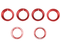 Dashboard Button Ring Trims x6 for Ineos Grenadier - Alloy - Red (2020 - 2024)-Spoilers and Bodykits Australia