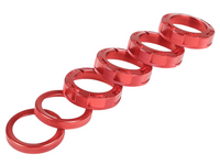 Dashboard Button Ring Trims x6 for Ineos Grenadier - Alloy - Red (2020 - 2024)-Spoilers and Bodykits Australia