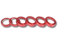 Dashboard Button Ring Trims x6 for Ineos Grenadier - Alloy - Red (2020 - 2024)-Spoilers and Bodykits Australia