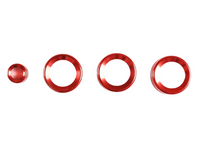 Dashboard & Side Mirror Button Ring Trims x4 for Toyota 86 / Subaru BRZ - Alloy - Red (2017 - 2020)-Spoilers and Bodykits Australia